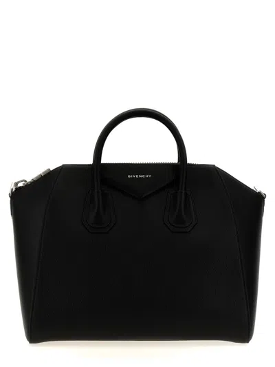 Shop Givenchy 'antigona' Medium Handbag In Black