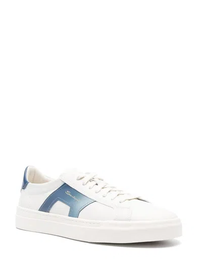 Shop Santoni Sneakers White
