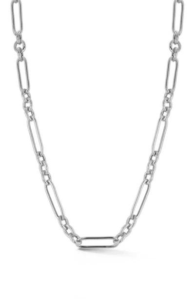 Shop Chloe & Madison Figaro Chain Necklace In Silver