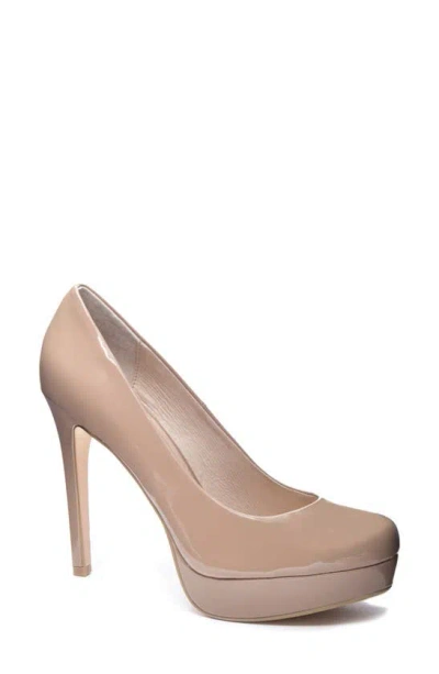 Shop Chinese Laundry Wow Platform Sandal In Nude