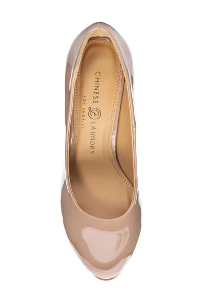 Chinese Laundry Wow Platform Sandal In Nude