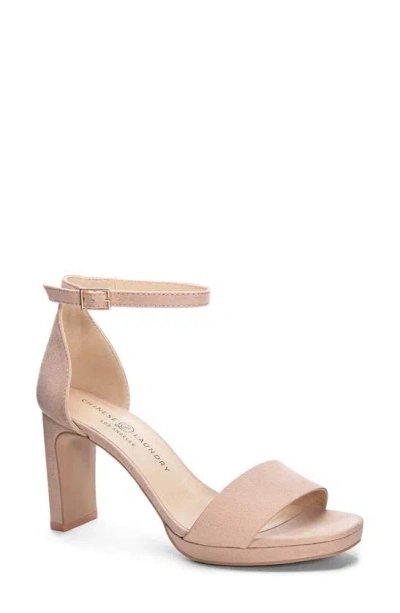 Shop Chinese Laundry Timi Square Toe Sandal In Dark Nude