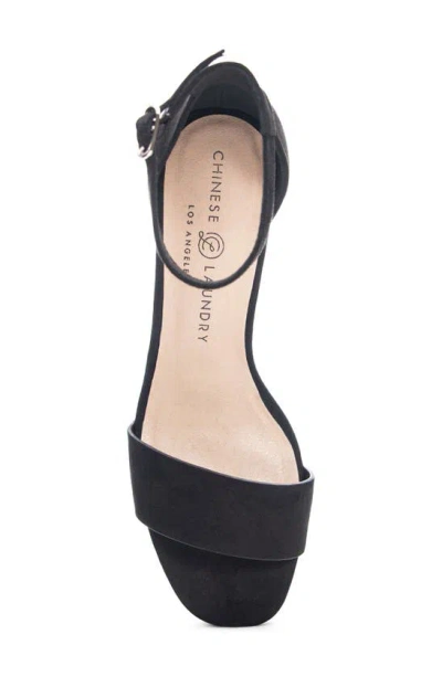 Chinese Laundry Timi Square Toe Sandal In Black