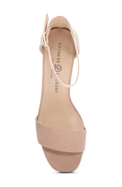 Chinese Laundry Timi Square Toe Sandal In Dark Nude