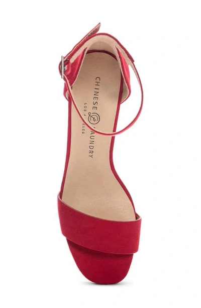 Chinese Laundry Timi Square Toe Sandal In Red