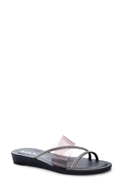 Shop Cl By Laundry Attuned Crystal Embellished Sandal In Black