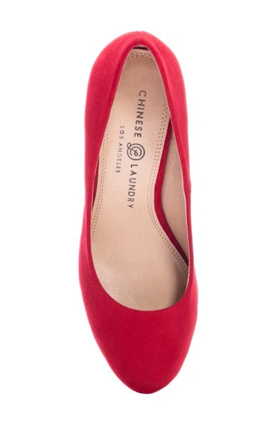 Shop Chinese Laundry Wow Platform Stiletto Pump In Red