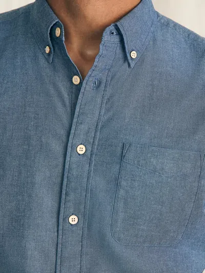 Faherty Short-sleeve Stretch Playa Shirt (tall) In Weathered Blue