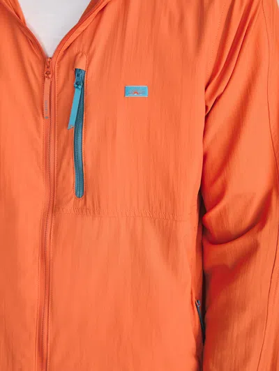 Shop Faherty Shorelite Packable Anorak Jacket In Isle Orange