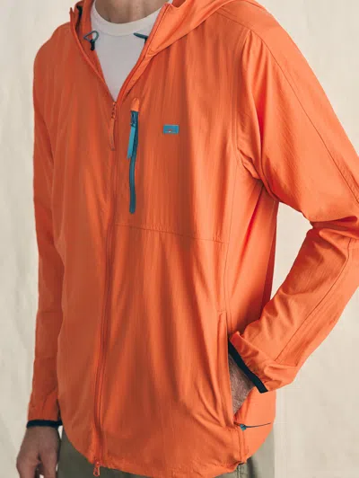 Shop Faherty Shorelite Packable Anorak Jacket In Isle Orange