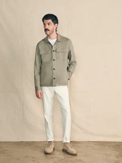 Shop Faherty Movement&trade; Flex Linen Shirt Jacket In Olive Isle