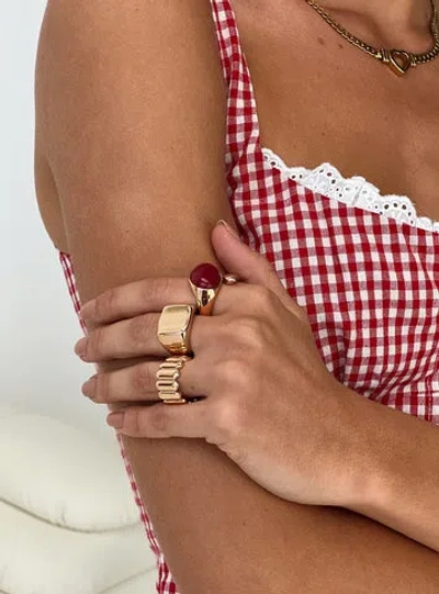 Princess Polly Lower Impact Romancer Chunky Ring Pack Multi In Multi