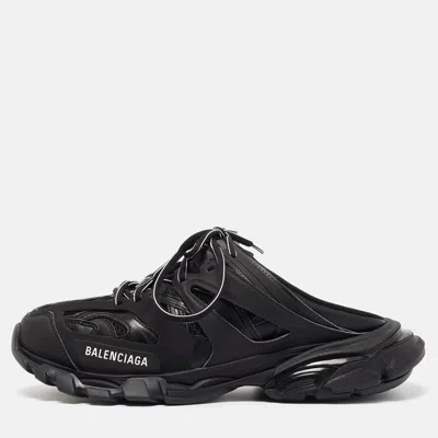 Pre-owned Balenciaga Black Mesh Track Mule Sneakers Size 41
