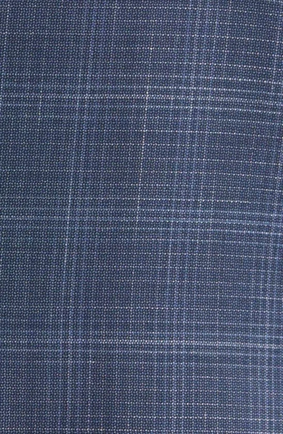 Shop Ted Baker Jay Slim Fit Plaid Wool Suit In Mid Blue