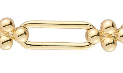 Dana Rebecca Designs Poppy Rae Link Station Frontal Necklace In Yellow Gold