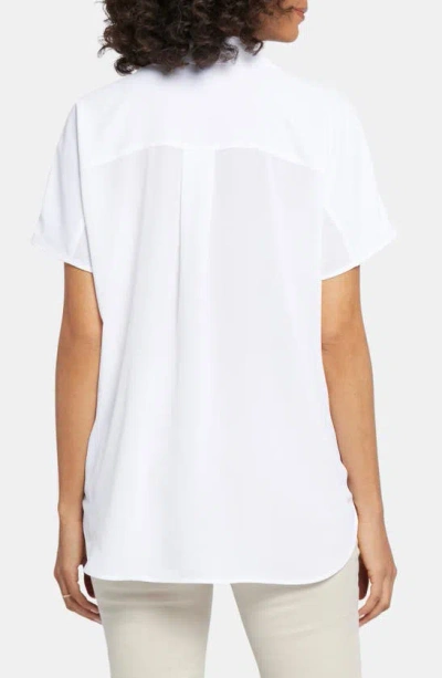 Shop Nydj Becky Shirt In Optic White