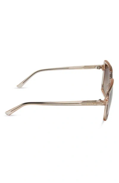 Diff Esme 53mm Gradient Square Sunglasses In Vintage Rose Crystal