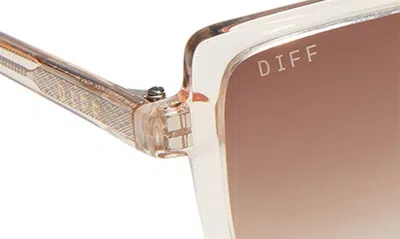Shop Diff Esme 53mm Gradient Square Sunglasses In Vintage Rose Crystal