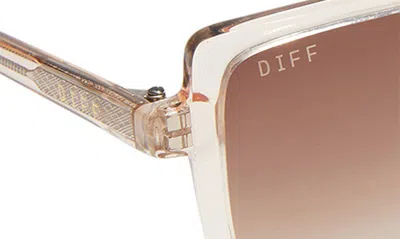 Diff Esme 53mm Gradient Square Sunglasses In Vintage Rose Crystal