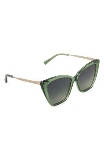 Shop Diff Becky Ii 55mm Cat Eye Sunglasses In Sage Crystal /g15