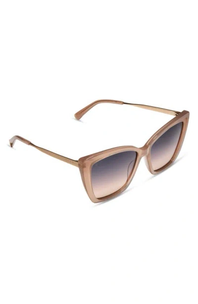 Shop Diff Becky Ii 55mm Cat Eye Sunglasses In Taupe/ Twilight Gradient
