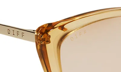 Shop Diff Becky Ii 55mm Cat Eye Sunglasses In Honey Crystal Flash