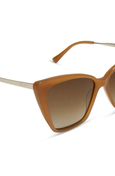 Shop Diff Becky Ii 56mm Gradient Cat Eye Sunglasses In Brown Gradient