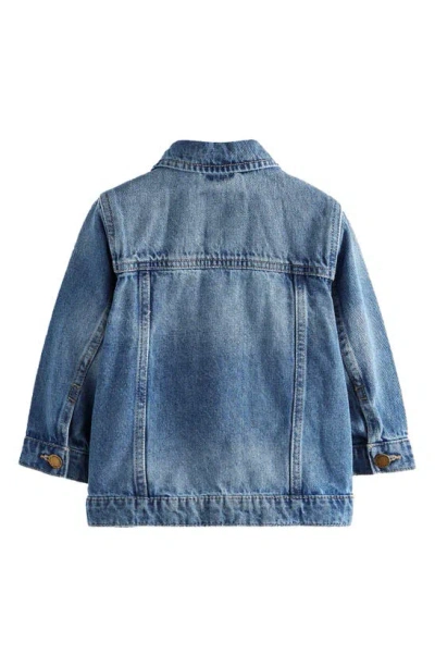 Shop Next Kids' Cotton Denim Trucker Jacket In Blue