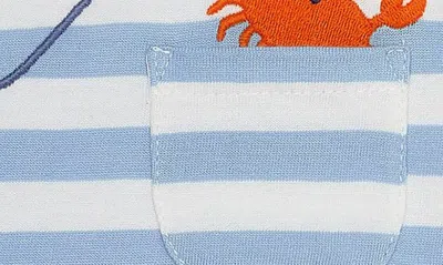 Shop Jojo Maman Bébé Pelican Appliqué Cotton Graphic T-shirt & Shorts Set In Blue
