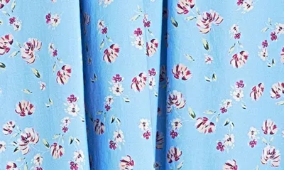 Shop English Factory Smocked Floral Sundress In Blue Multi