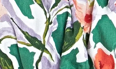 English Factory Floral Crop Camisole In Green Multi