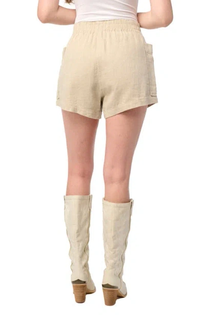 Shop Blanknyc Linen Blend Shorts In Stepping Out