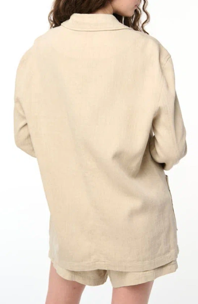 Shop Blanknyc Linen Blend Oversize Blazer In Stepping Out