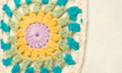 Shop Blanknyc Crochet Appliqué Paperbag Waist Denim Shorts In Downtime