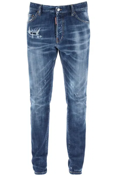 Shop Dsquared2 "dark 70's Wash Cool Guy Jeans In Blu