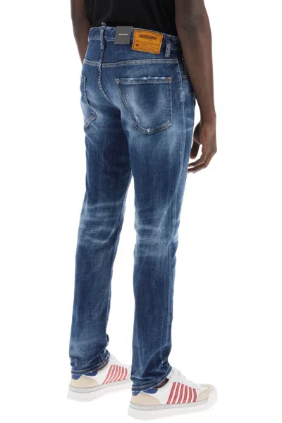 Shop Dsquared2 "dark 70's Wash Cool Guy Jeans In Blu