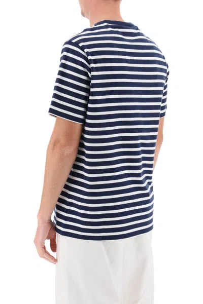 Shop Apc Emilien Striped T-shirt In Bianco