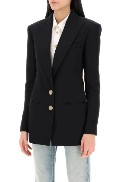 Shop Balmain Fitted Single-breasted Blazer In Nero
