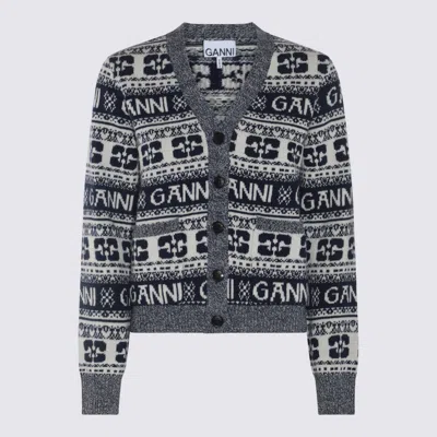 Shop Ganni Sweaters In Sky Captain