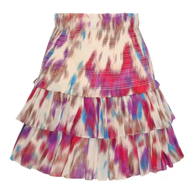 Shop Isabel Marant Étoile Marant Etoile Skirts In Beige/rasberry