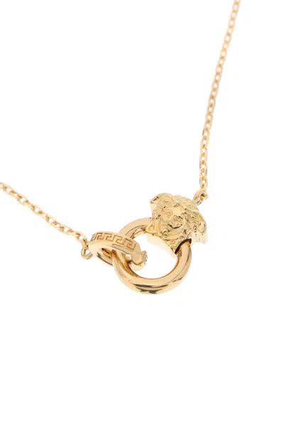 Shop Versace Medusa Necklace In Oro