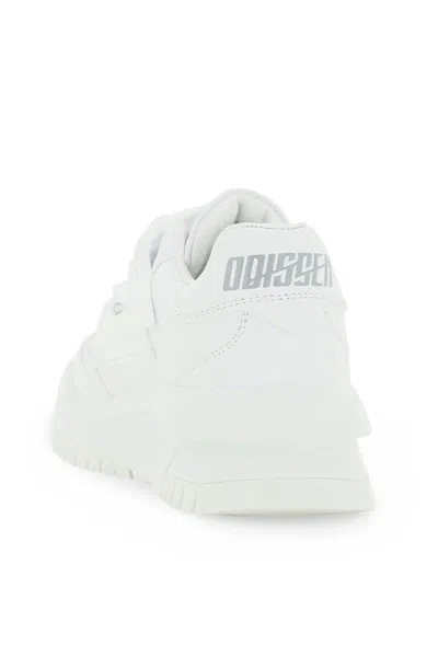 Shop Versace Odissea Sneakers In Bianco