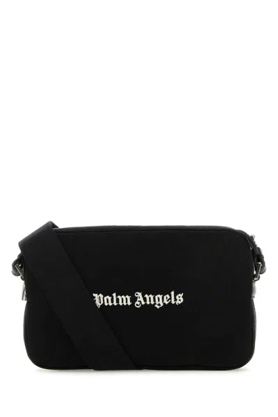 Shop Palm Angels Shoulder Bags In Blackwhit
