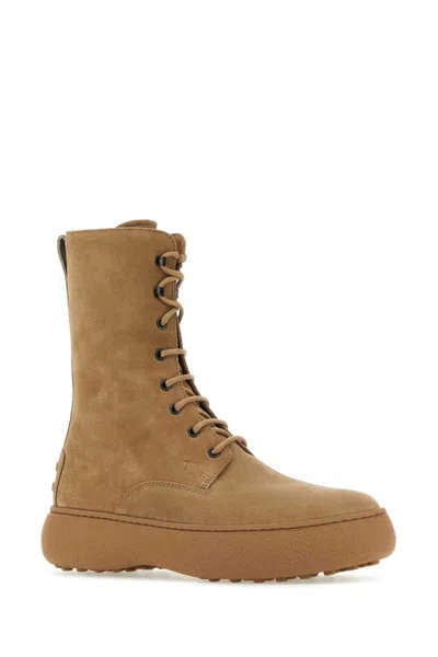 Shop Tod's Boots In Beige O Tan