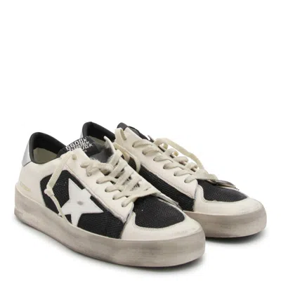 Shop Golden Goose Sneakers In White/black/silver