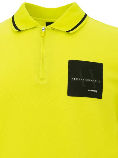 Shop Armani Exchange Elegant White Wool Hooded Men's Cardigan In Yellow