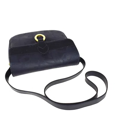 Shop Dior Trotter Navy Canvas Shoulder Bag ()