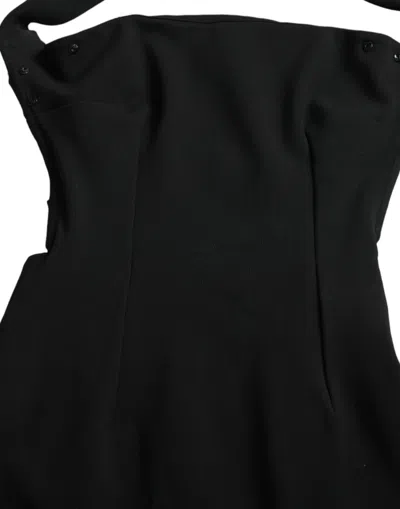 Shop Dolce & Gabbana Elegant Black Sheath Halter Midi Women's Dress