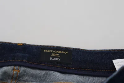 Shop Dolce & Gabbana Elegant Blue Washed Denim Men's Pants