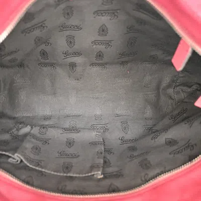 Shop Gucci Imprime Burgundy Leather Shoulder Bag ()